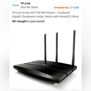 EUC - TP-Link Black High-Performance Wireless Router with Multiple Antennas